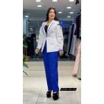 BEYAZ MAVİ TAKIM CEKET VE PANTOLON