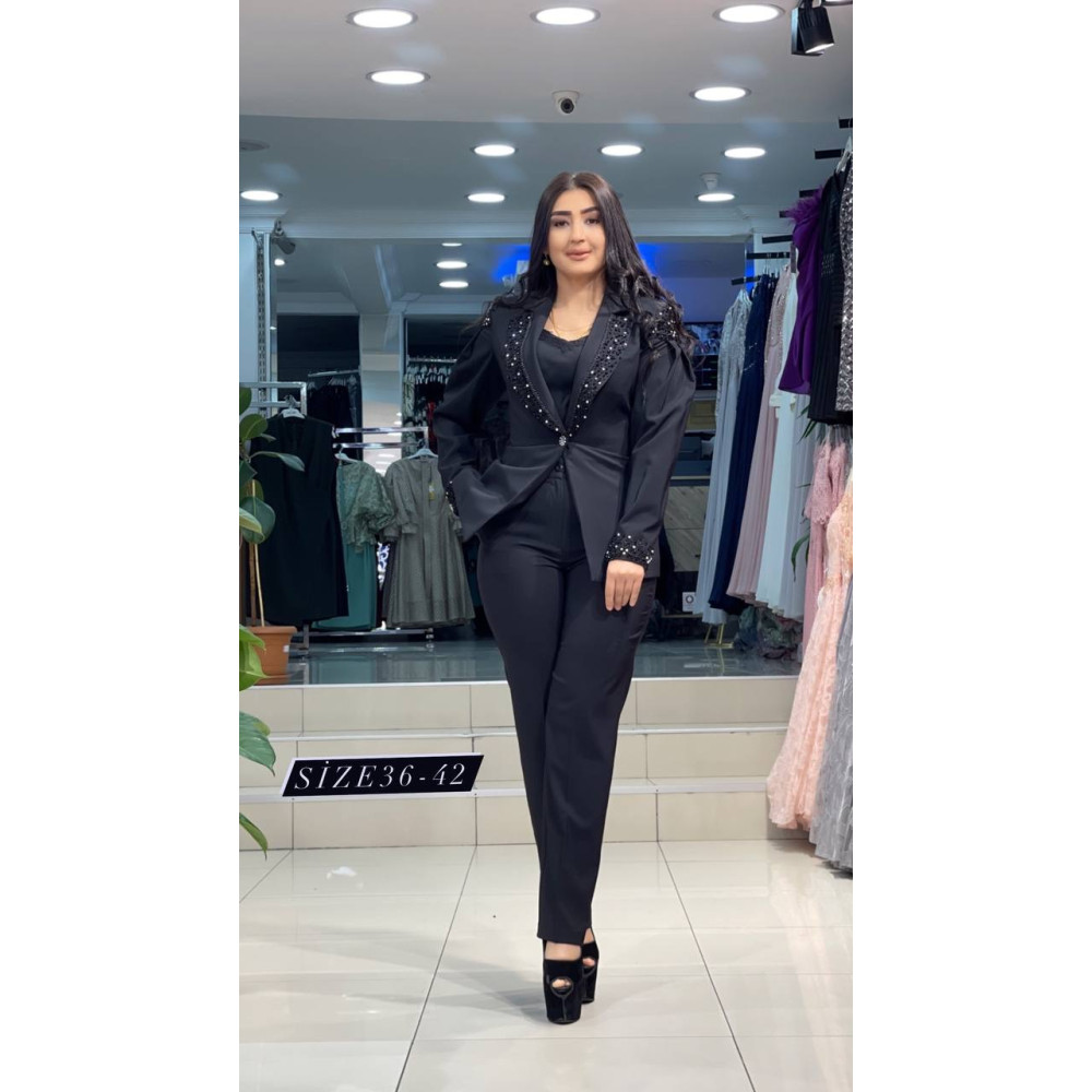 SİYAH TAKIM CEKET VE PANTOLON