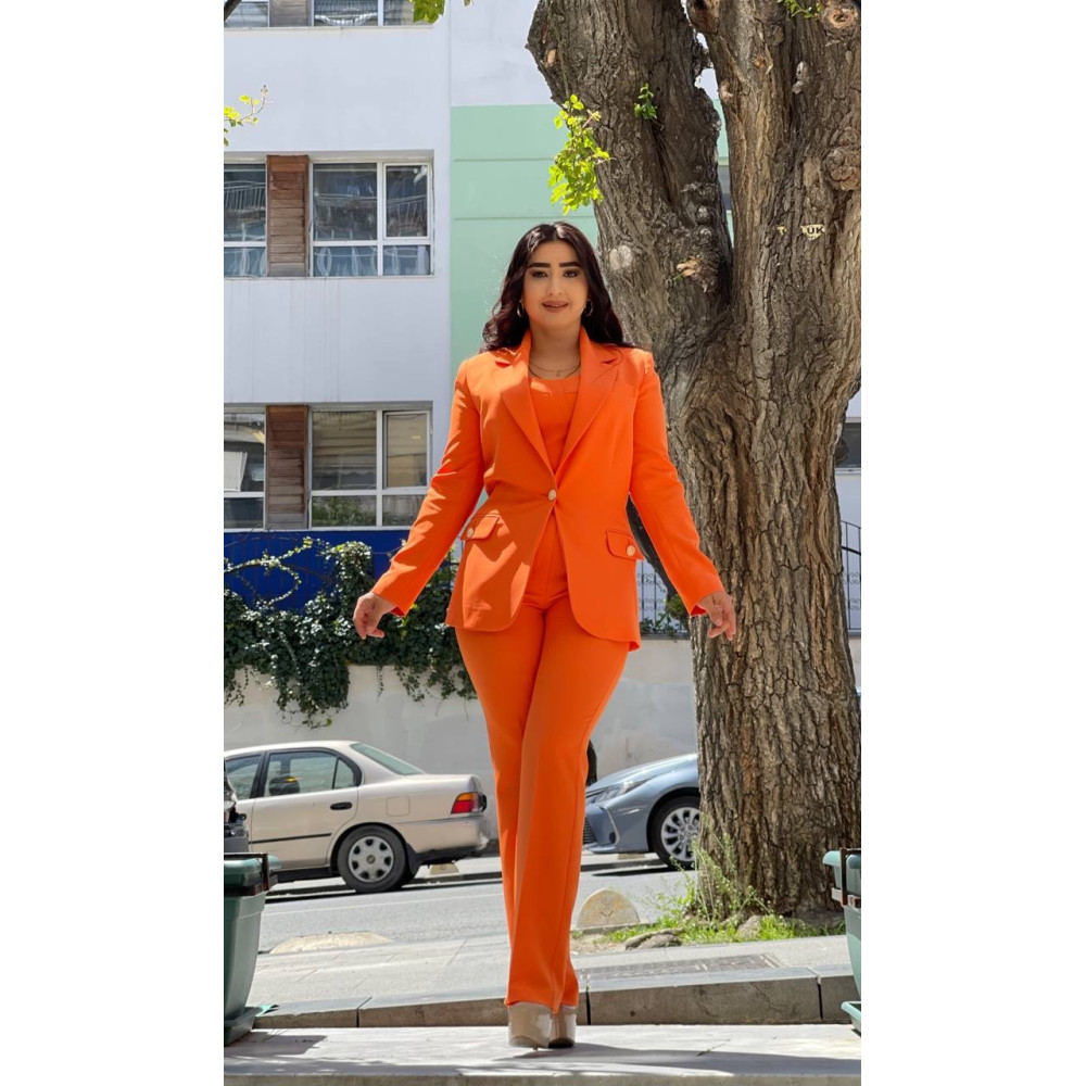 TURUNCU TAKIM CEKET VE PANTOLON